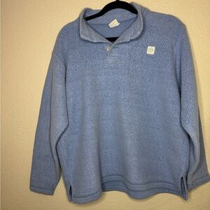 Men's Light Blue Fleece Pullover Sweater